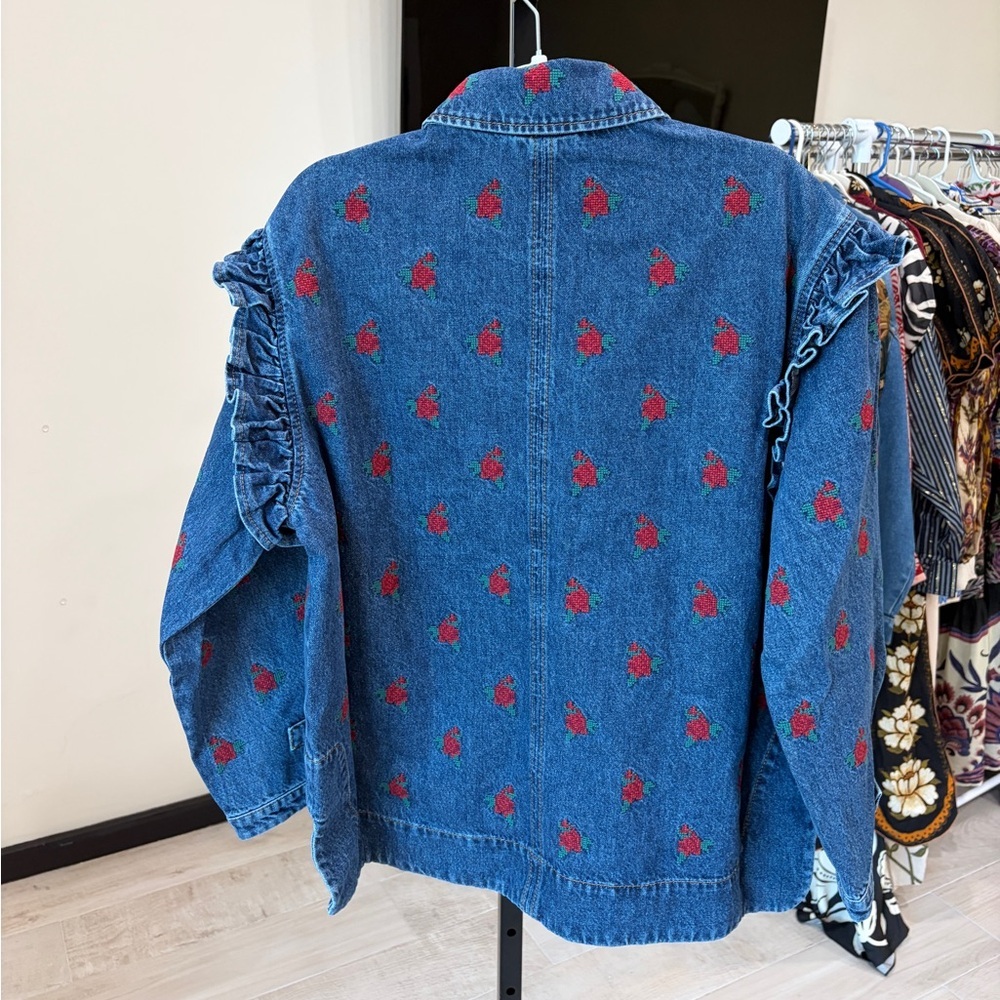 FARM Rio Denim Jacket NWT - Picture 5 of 8
